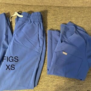 Figs scrub set. Size XS. Baby blue.